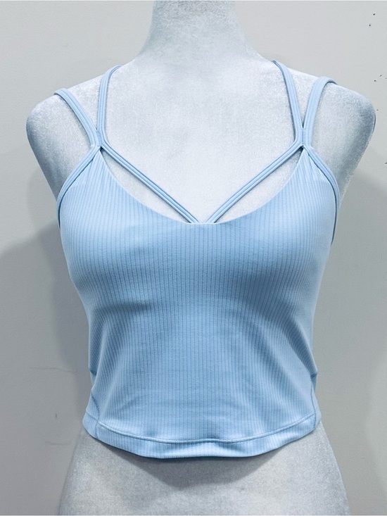 lululemon athletica Tops - Lululemon Align Strappy Ribbed Tank Top Windmill Blue Light Support Size S